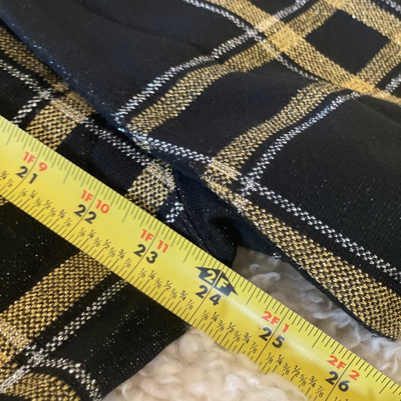 E.B. Vintage Knit Cardigan Sweater Plaid Shimmer Threads Academia Clueless - Picture 8 of 11